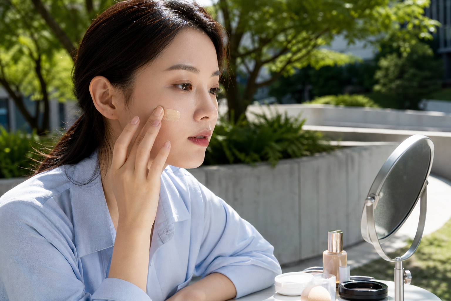 韓系仿妝「粉底液用量」你抓對了嗎？彩妝師說多數人習慣擠太多，這個判斷方式讓底妝薄透度直接提升