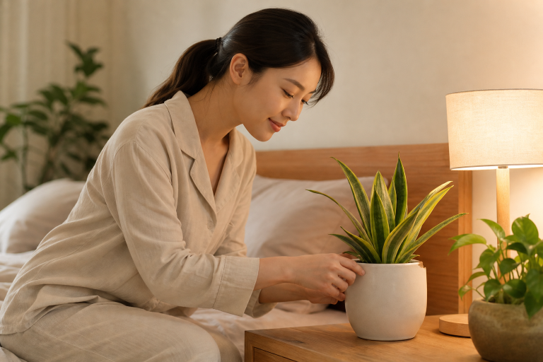睡前「室內植物」真的能改善睡眠品質還是都市傳說？園藝治療師解析哪些植物真正影響臥室空氣與入眠速度